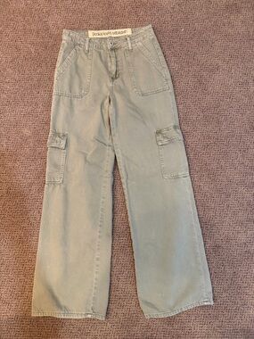 Pookie Loves Sebastian Olive Cargo Wide-Leg Pants